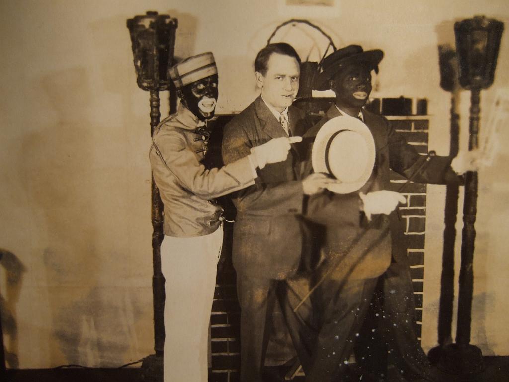 DSCF2453.JPG - Blackface actors participate in some type of institution skit or play.